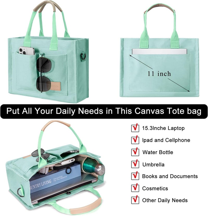GASSDA Tote Bags for Women Canvas Tote Purse Crossbody with Pockets Top Handle Shoulder Satchel Bag for Women - Image 4